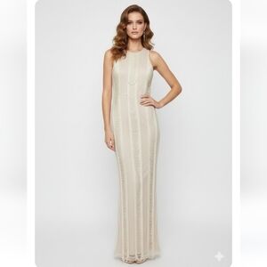 Asos Elegant Cream Sleeveless Dress Size 6